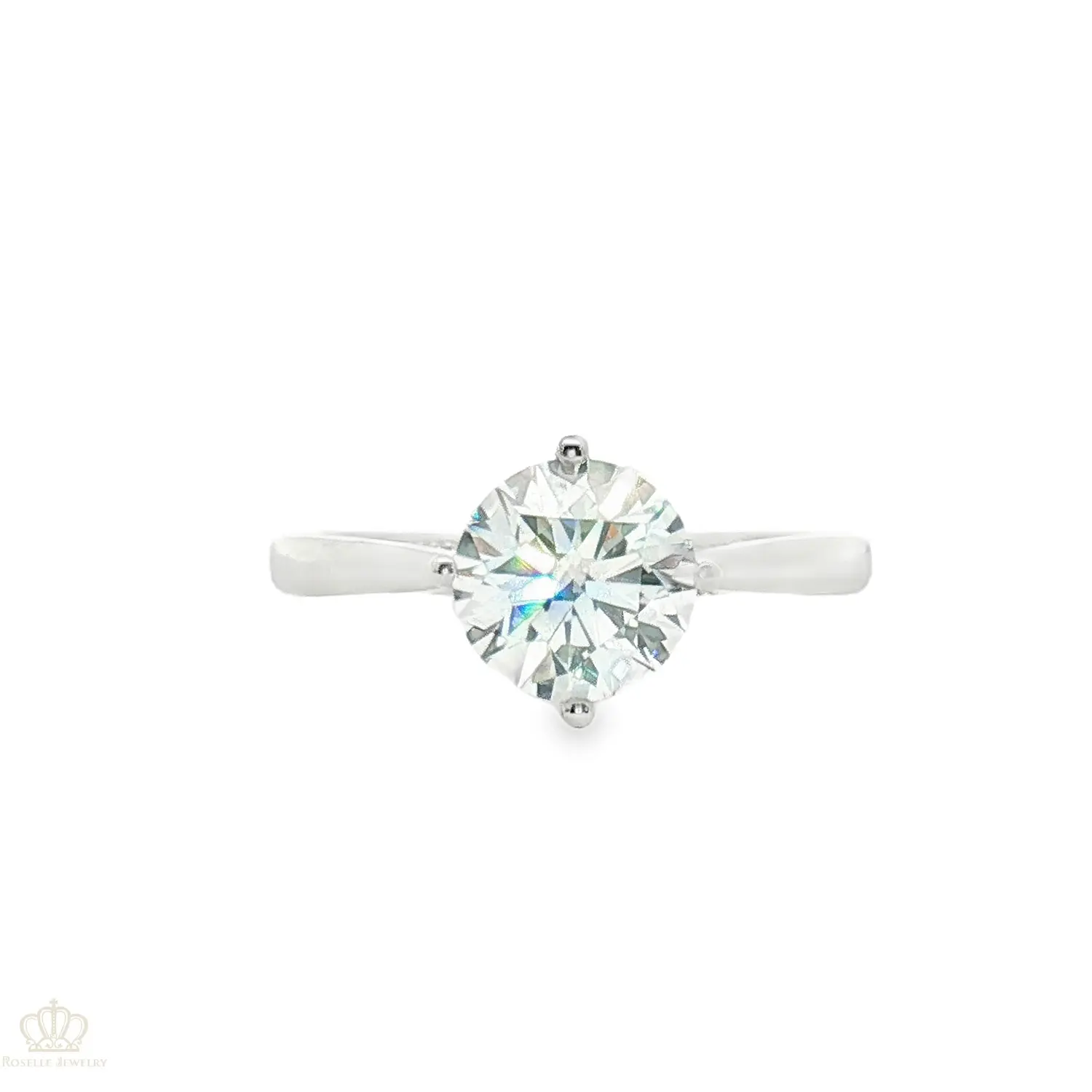 LGN1031 - [Setting Only] Four Prong Solitaire Bead Edge Engagement Ring CHARLISA™