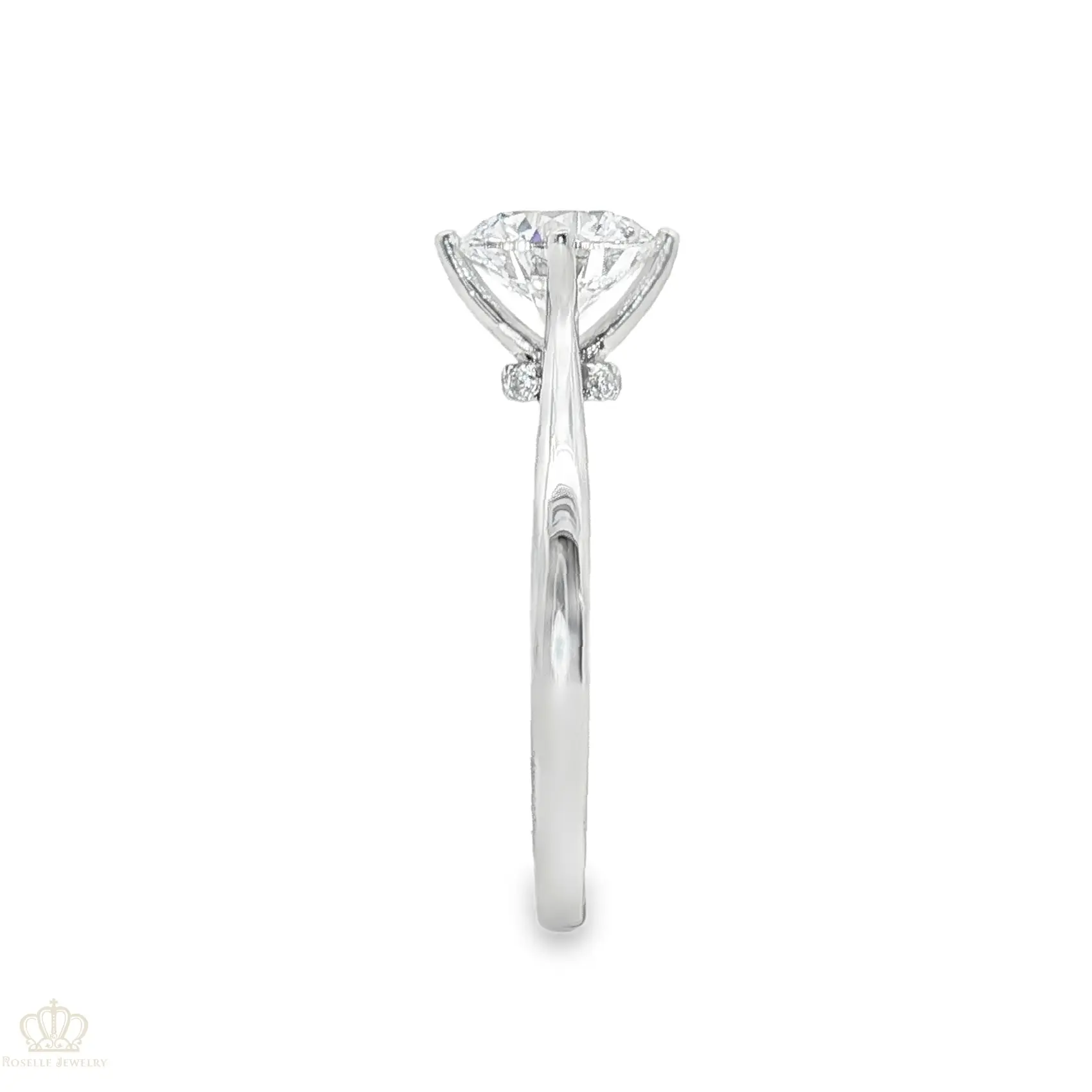 LGN1031 - [Setting Only] Four Prong Solitaire Bead Edge Engagement Ring CHARLISA™