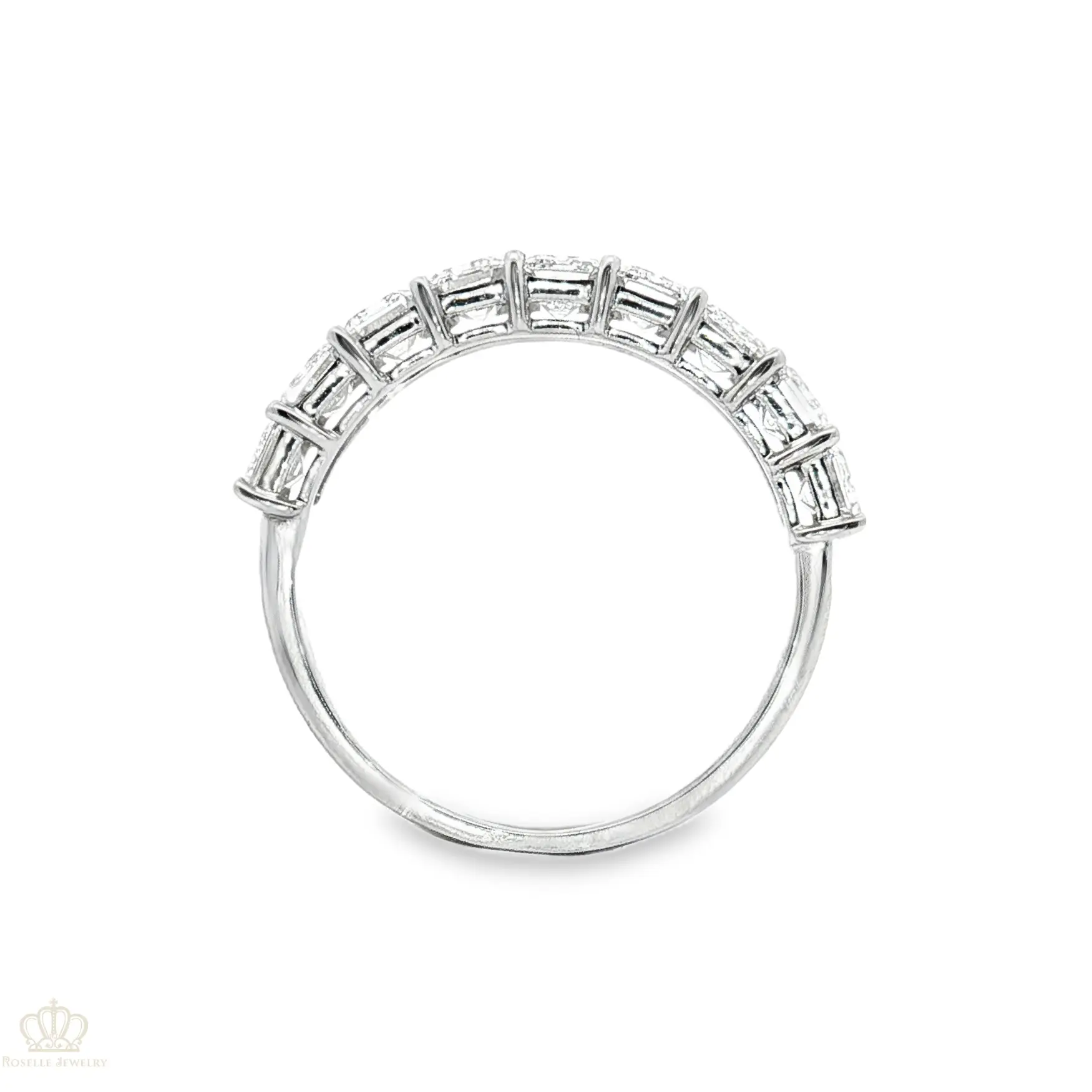 LGR053 - 2.05CTW Emerald Cut Half Eternity Wedding Ring CHARLISA™