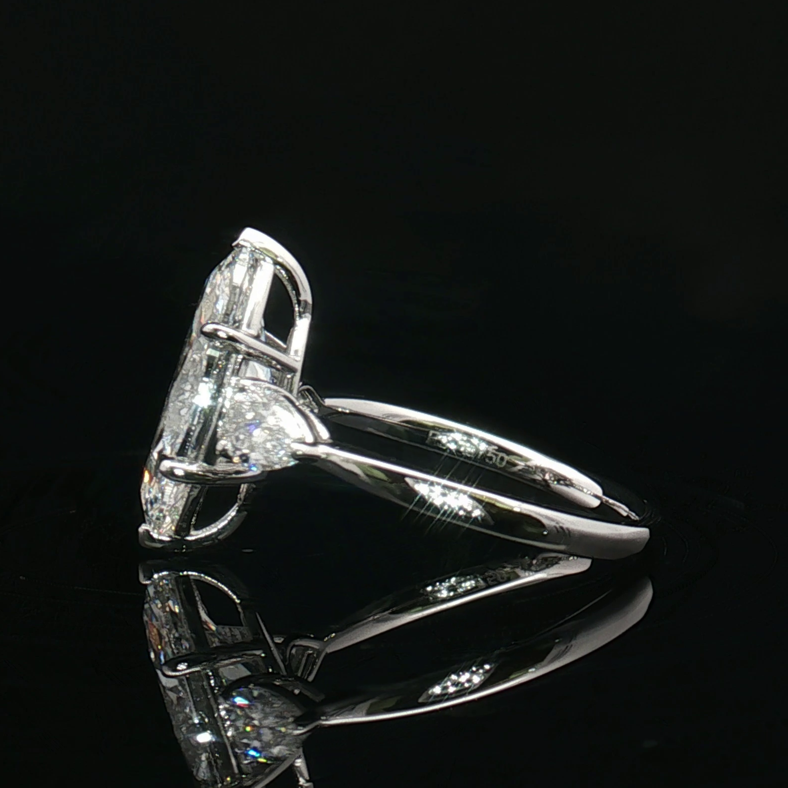 LGT0349 - [Setting Only] Marquise Cut Three Stone Engagement Ring