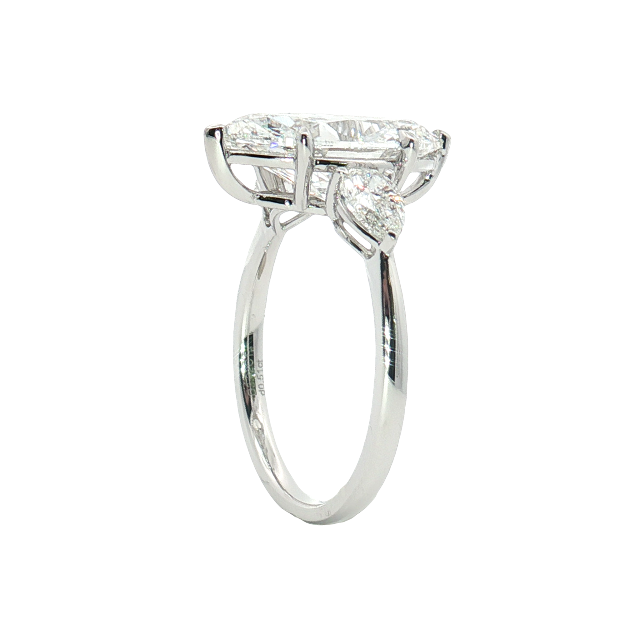 LGT0349 - [Setting Only] Marquise Cut Three Stone Engagement Ring