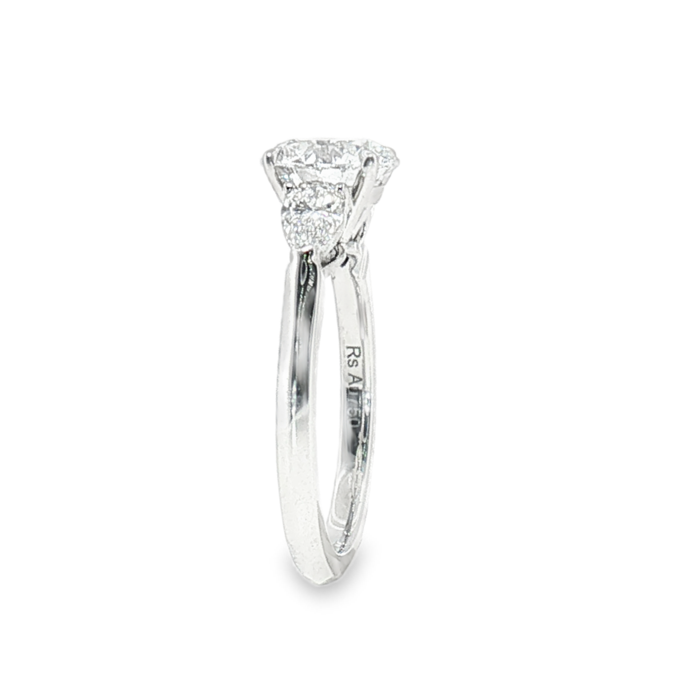 LGT0632 - [Setting Only] Pear Side Stones Three Stone Engagement Ring