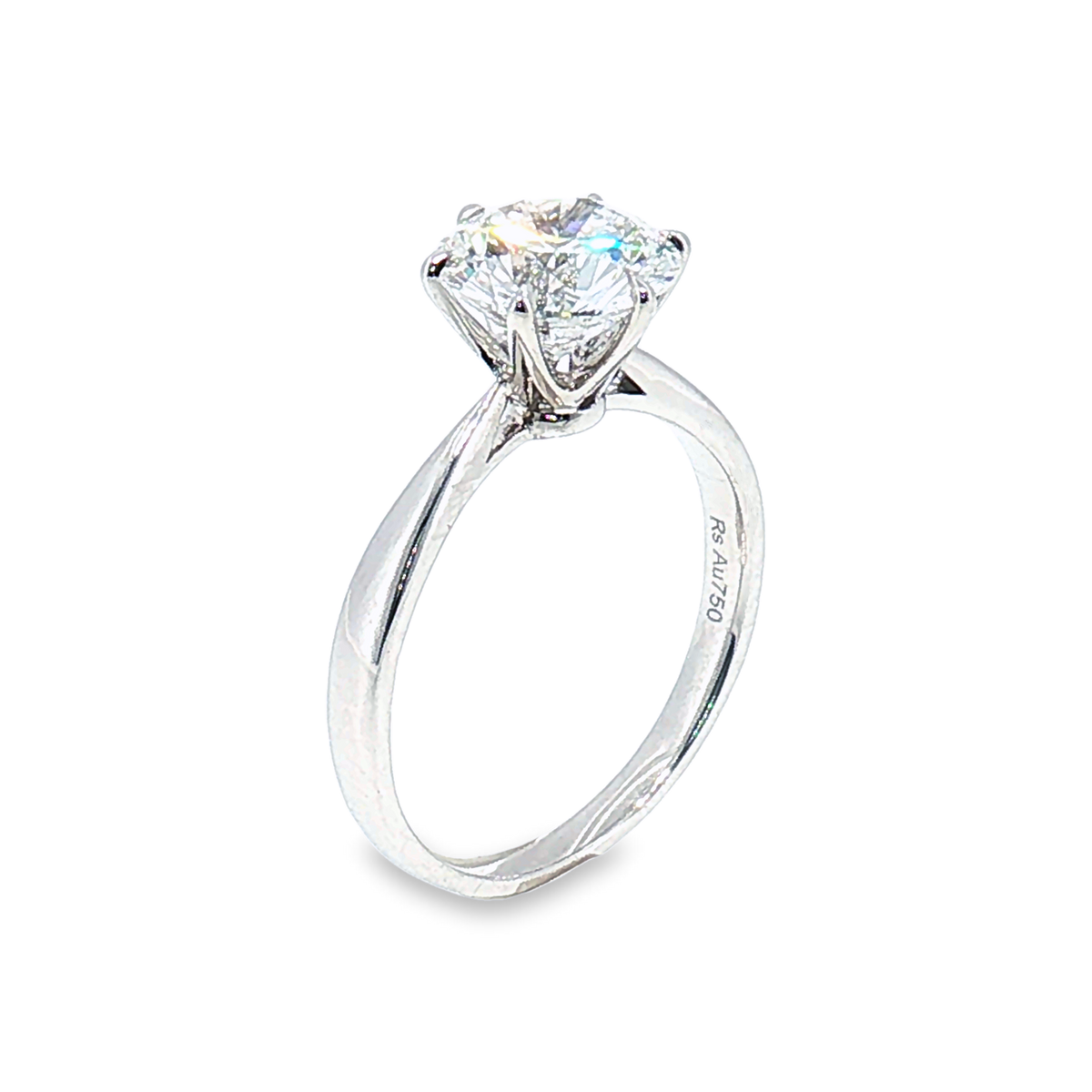 LGT0825 - Setting Only Round Cut Six-Prong Solitaire Engagement Ring