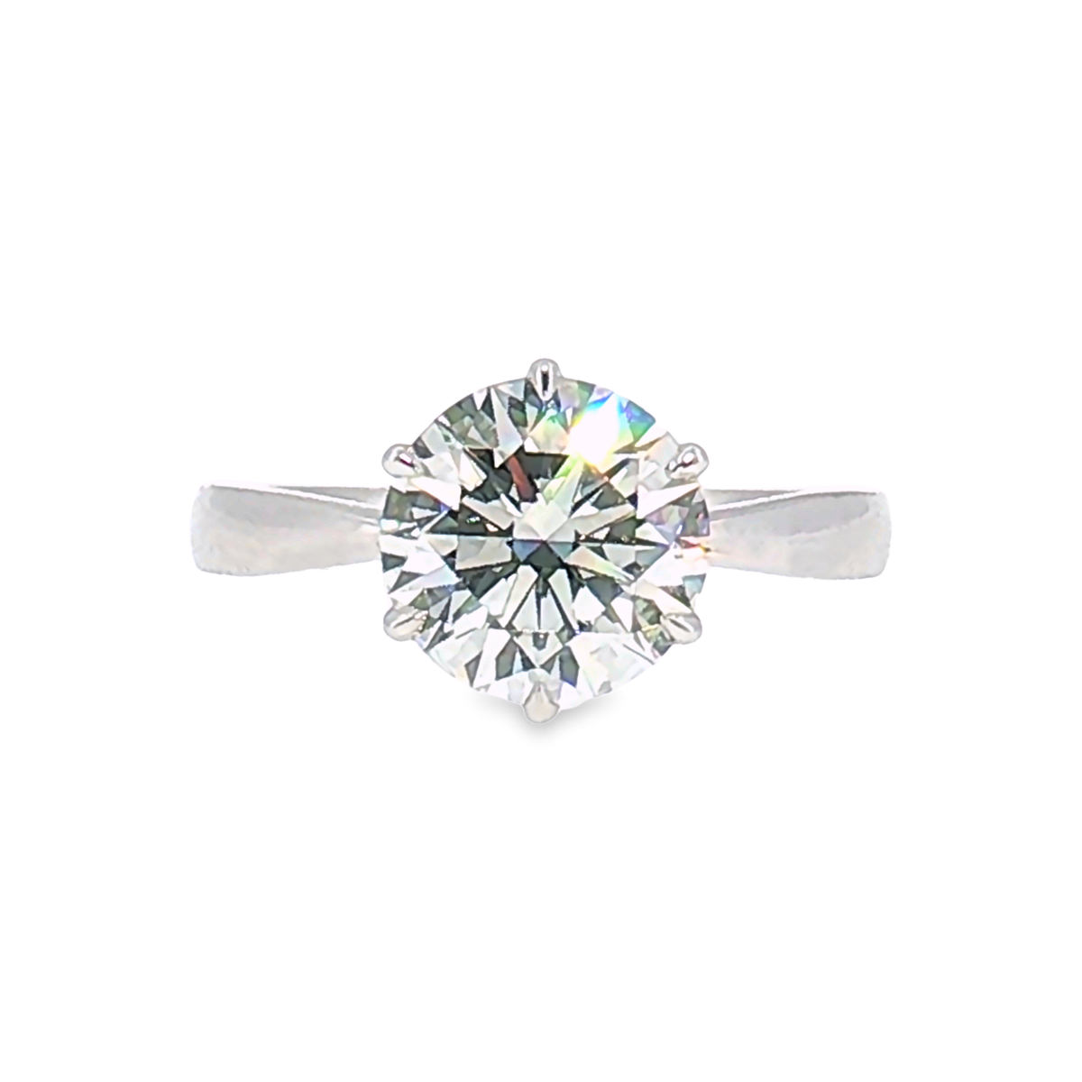 LGT0825 - Setting Only Round Cut Six-Prong Solitaire Engagement Ring