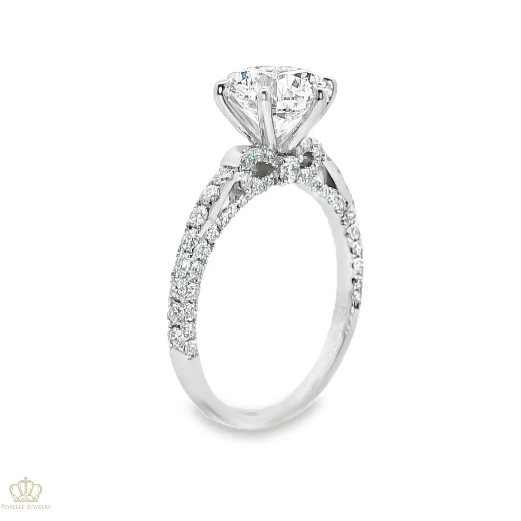 LGT1044 -  [Setting Only] Bow Style Three Sides Side Stone Diamond Engagement Ring CHARLISA™