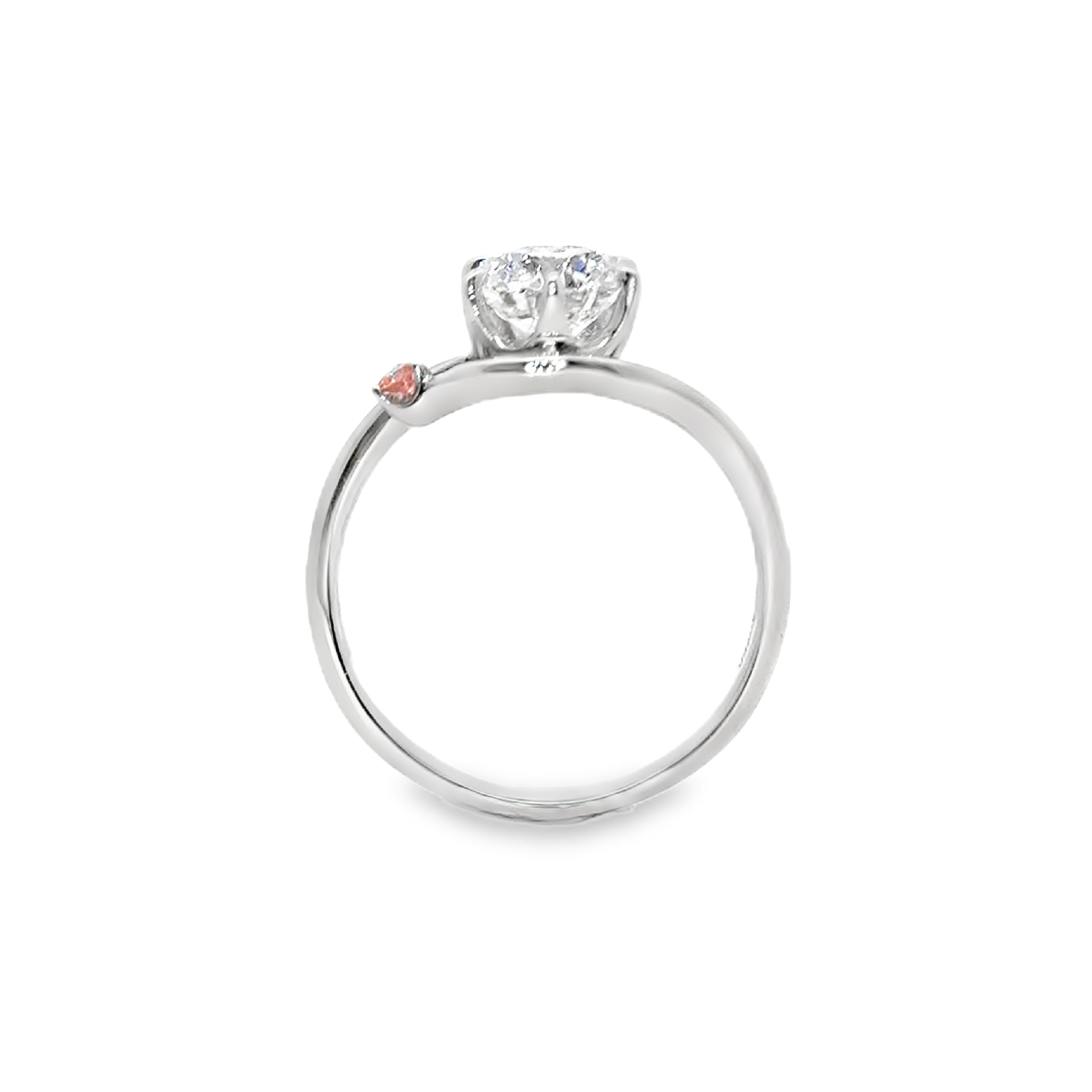 LGT201 - [Setting Only]  Twist Side Stone Diamond Engagement Ring