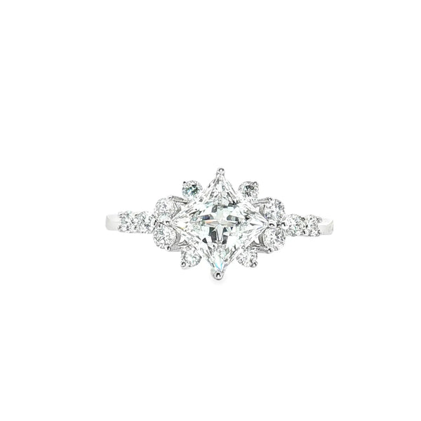 LGT202 - [Setting Only] Floral Side Stone Diamond Engagement Ring CHARLISA™