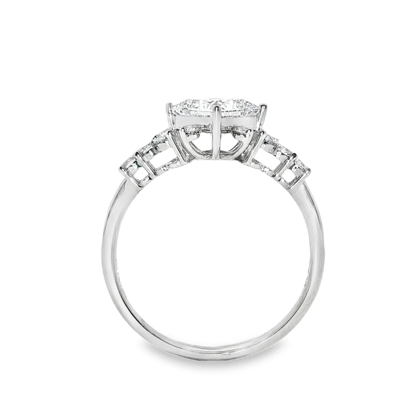 LGT202 - [Setting Only] Floral Side Stone Diamond Engagement Ring CHARLISA™