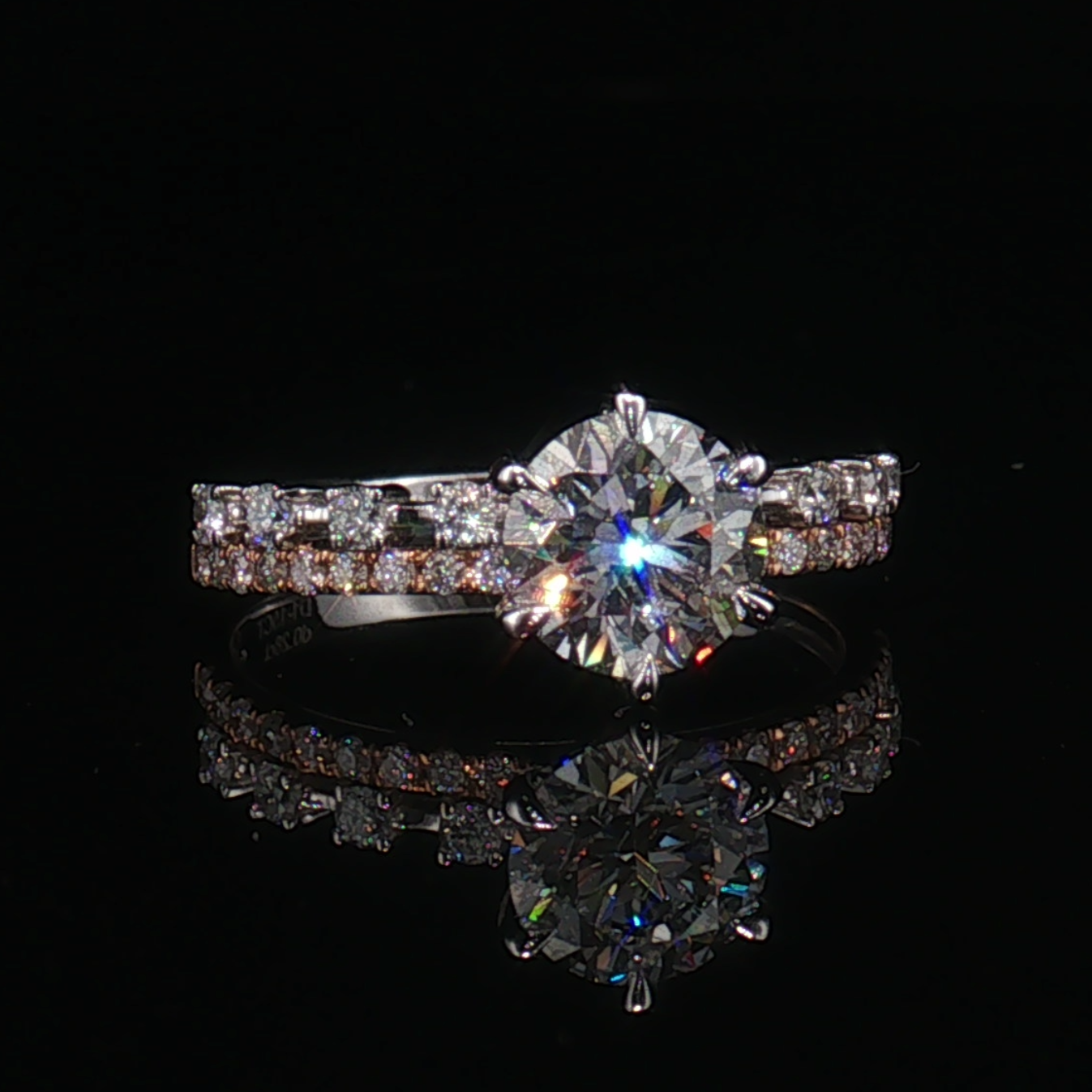 LGT222 -  [Setting Only] Fake Suit Side Stone Diamond Engagement Ring