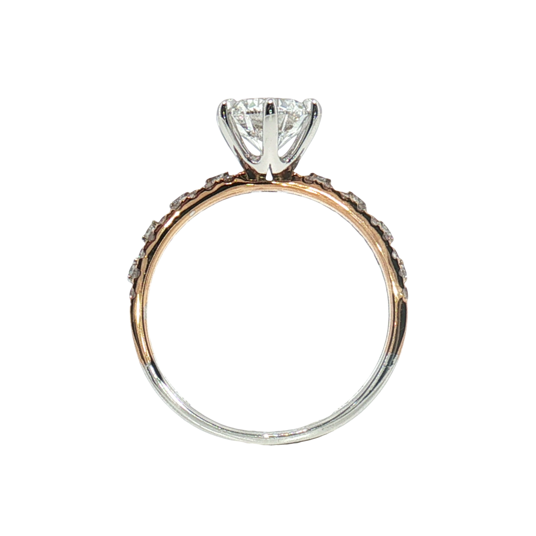 LGT222 -  [Setting Only] Fake Suit Side Stone Diamond Engagement Ring