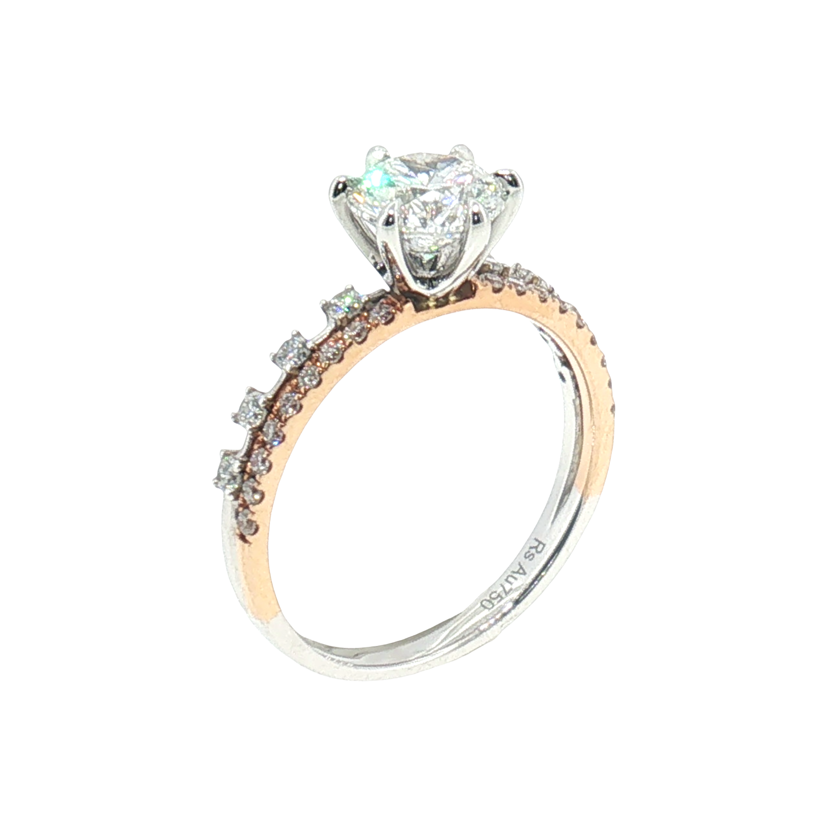 LGT222 -  [Setting Only] Fake Suit Side Stone Diamond Engagement Ring