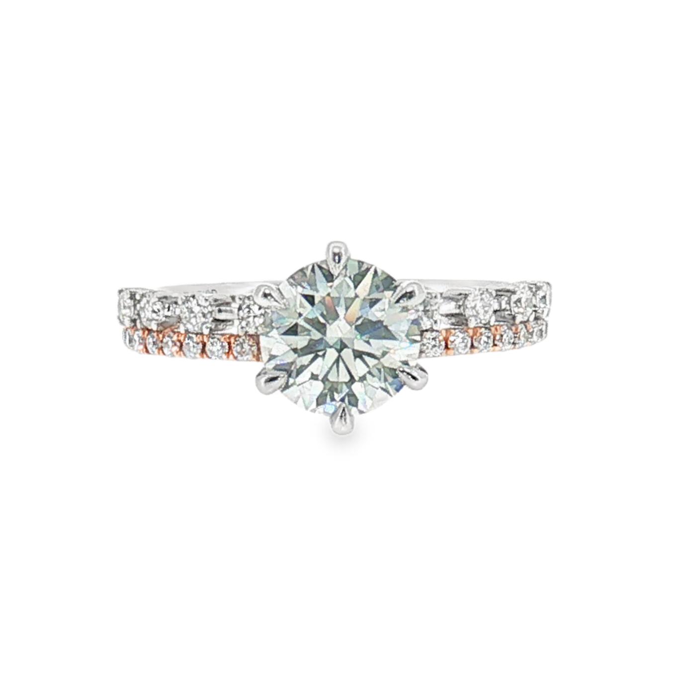LGT222 -  [Setting Only] Fake Suit Side Stone Diamond Engagement Ring