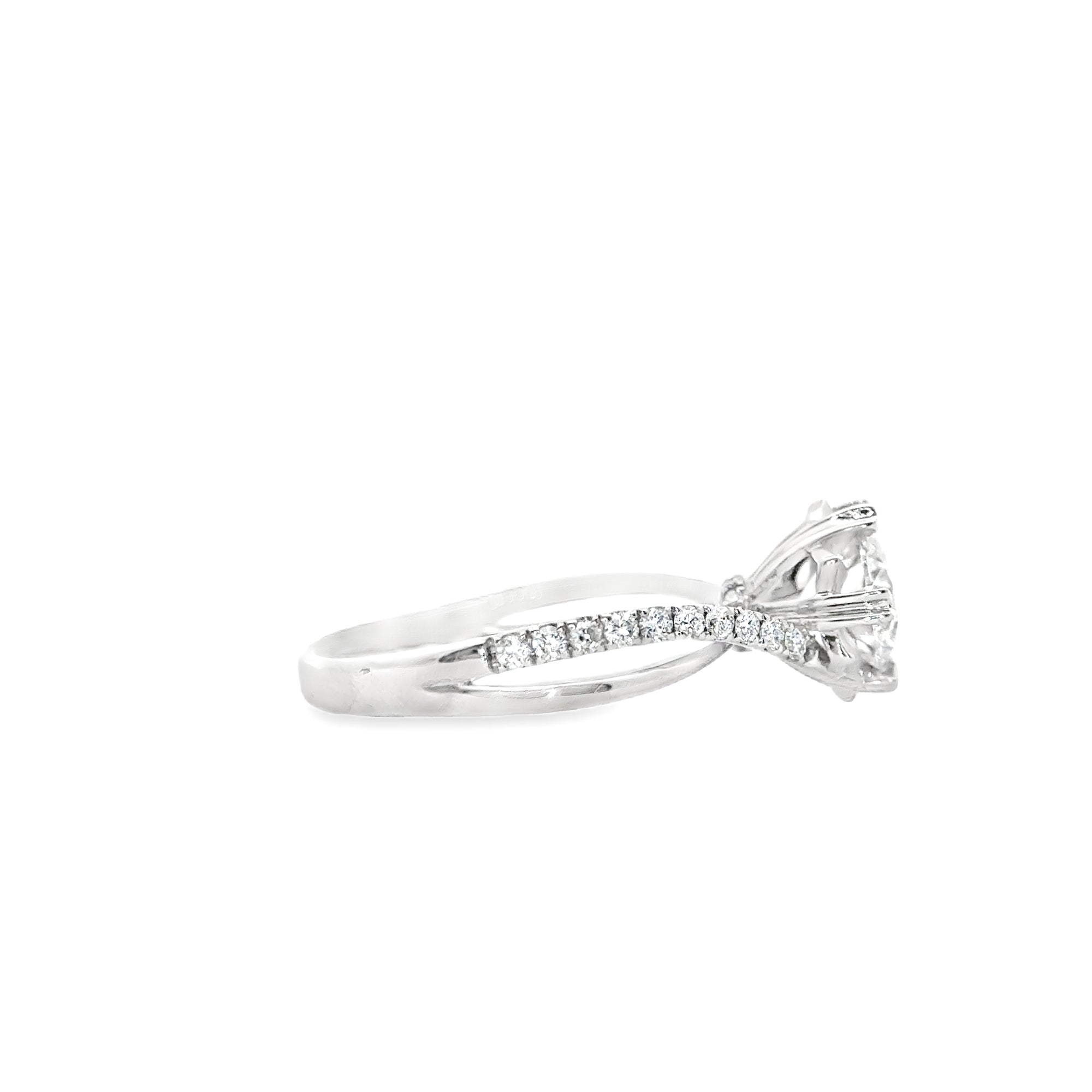 LGT670 - [Setting Only] Pear Side Stones Diamond Engagement Ring