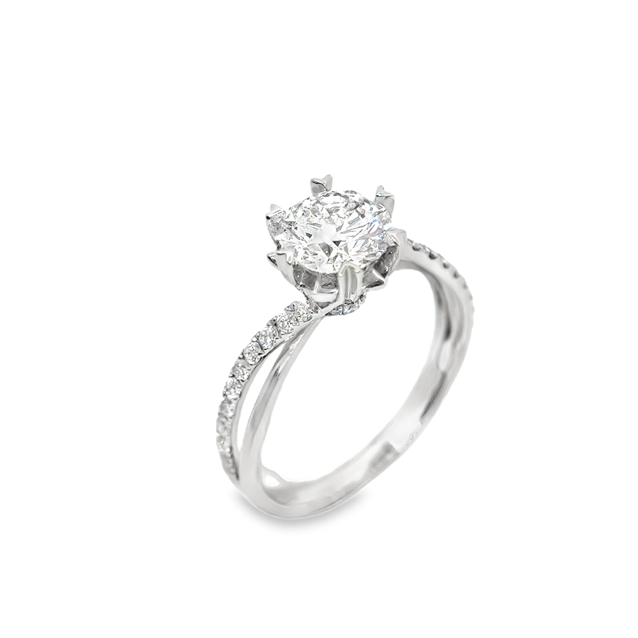 LGT670 - [Setting Only] Pear Side Stones Diamond Engagement Ring