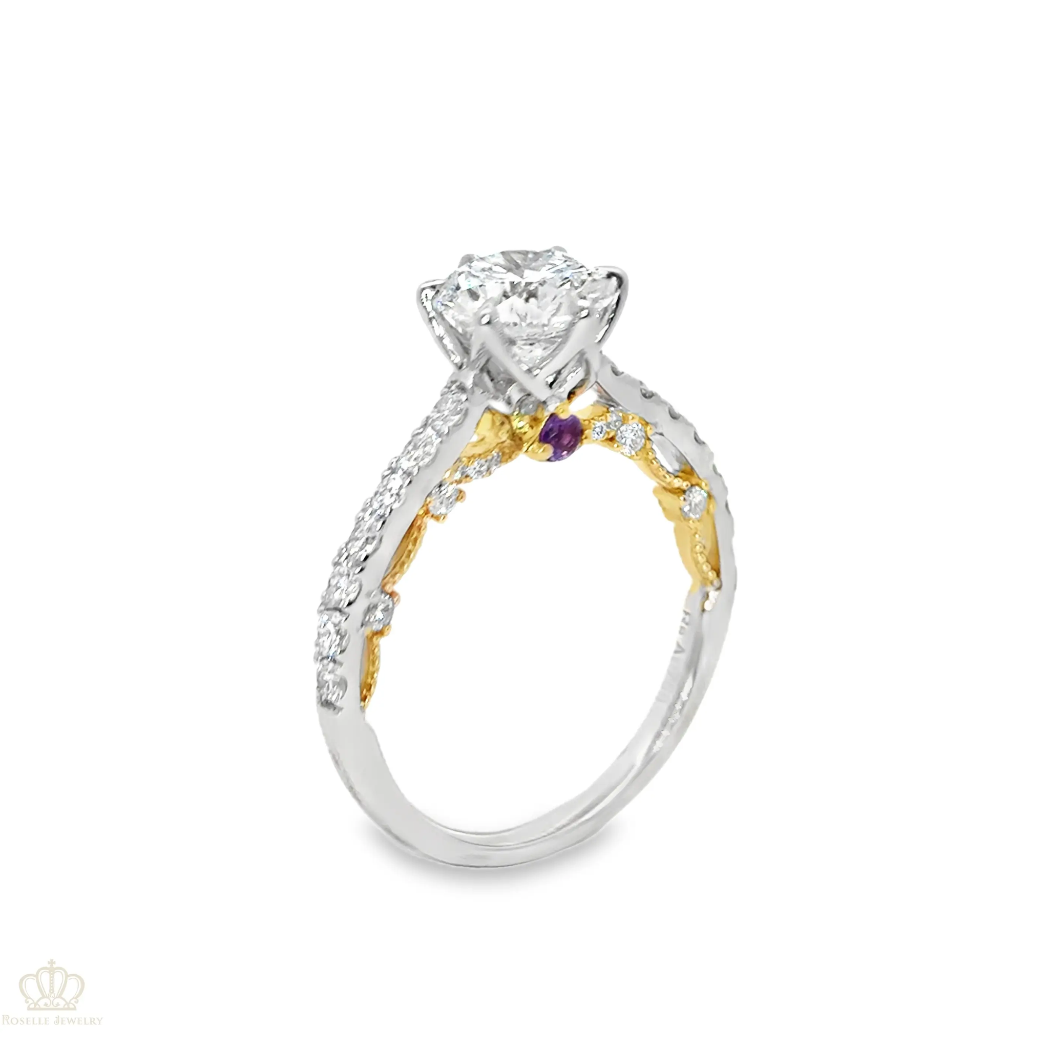 LGV211 - Six Prong Side Stone Vintage Engagement Ring [Setting Only] CHARLISA™