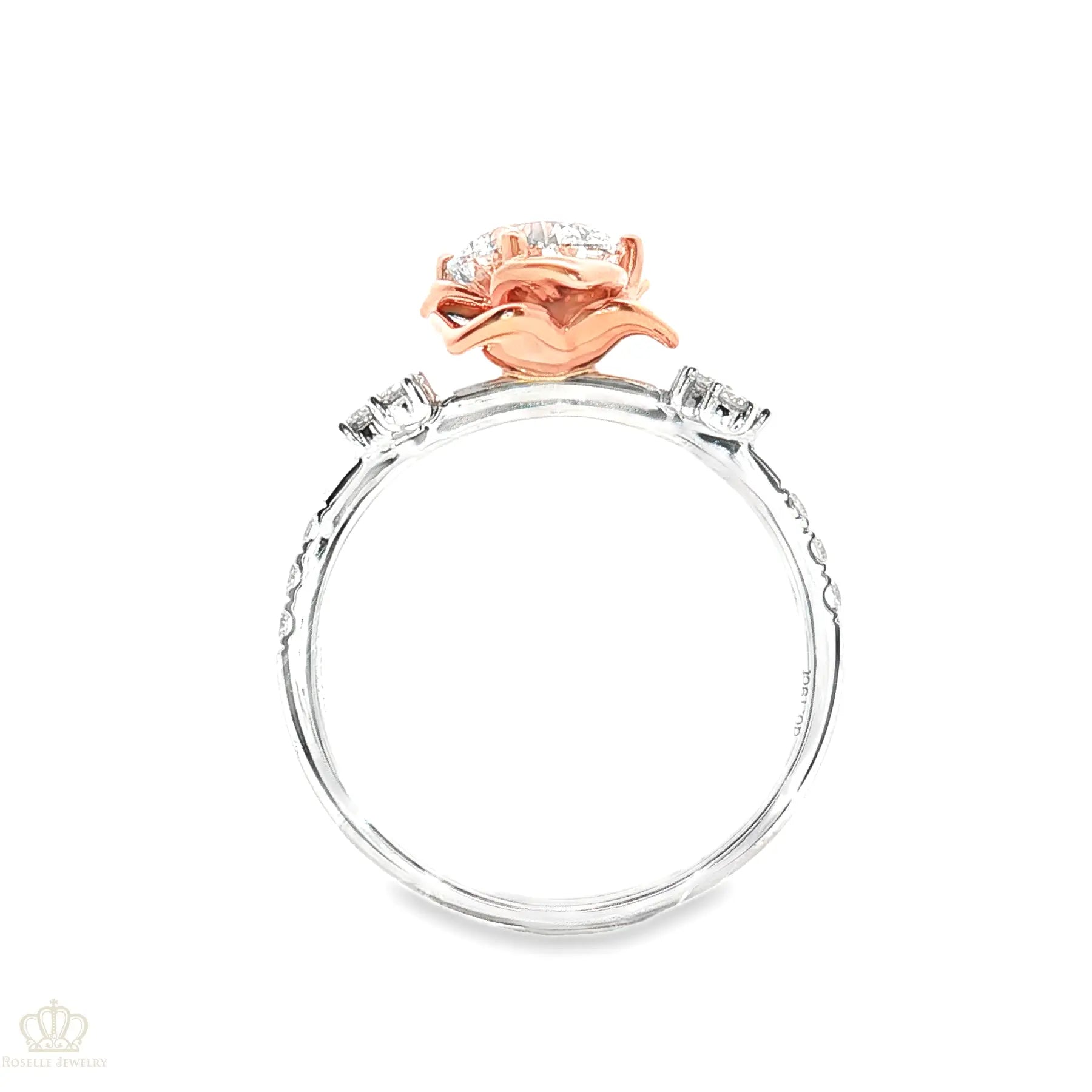 LGV409 - [Setting Only] Floral Side Stone Diamond Engagement Ring CHARLISA™