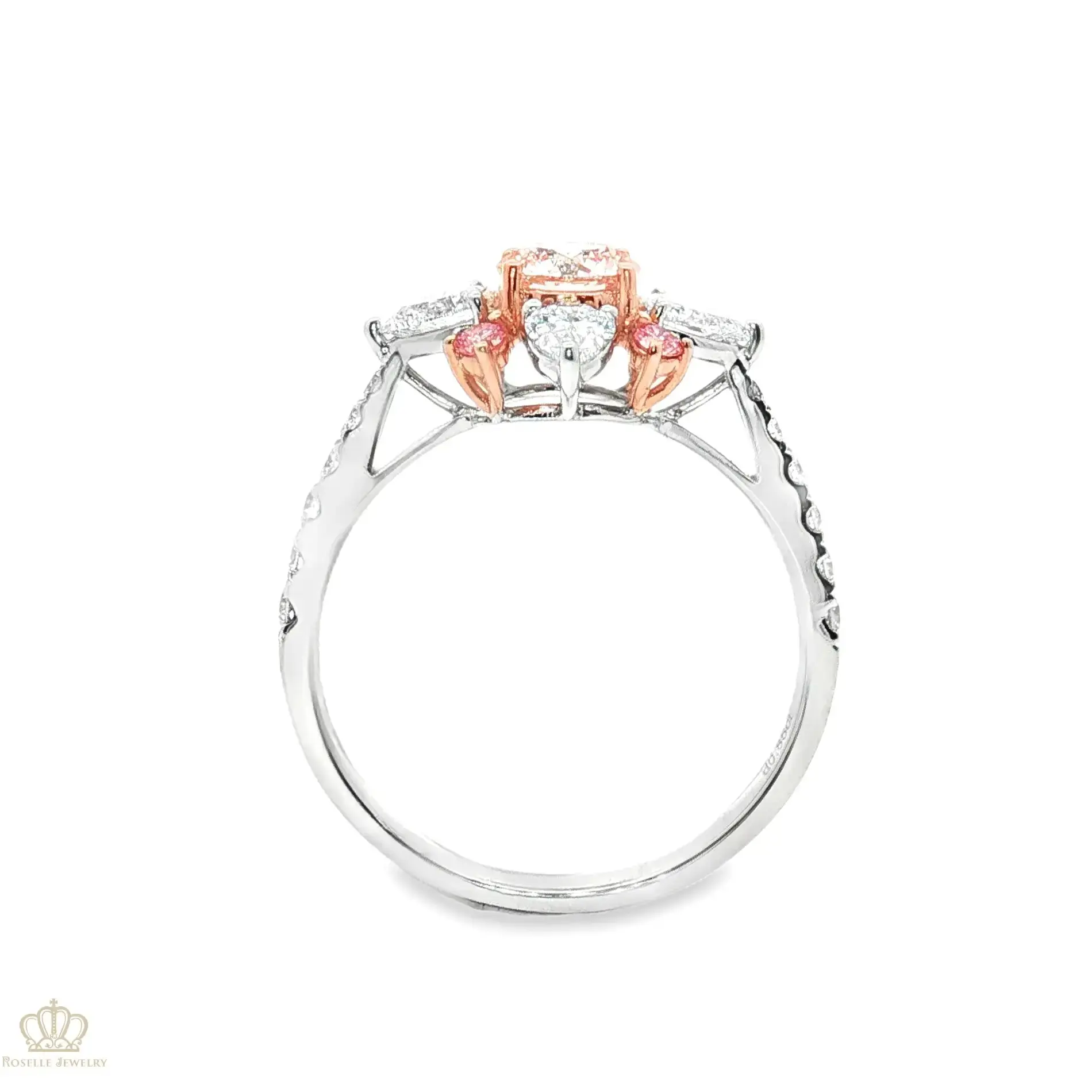 LGV412 -  [Setting Only] Blossom Motif Side Stone Diamond Engagement Ring CHARLISA™