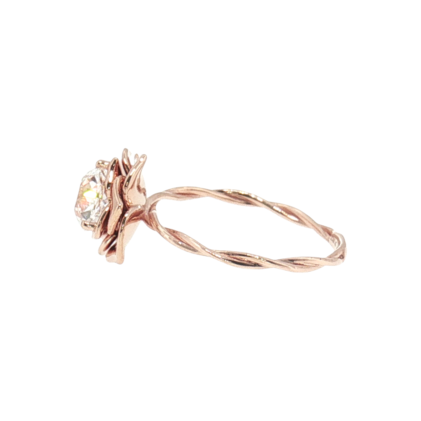 LGR012 - [Setting Only] Floral Rose Solitaire Engagement Ring