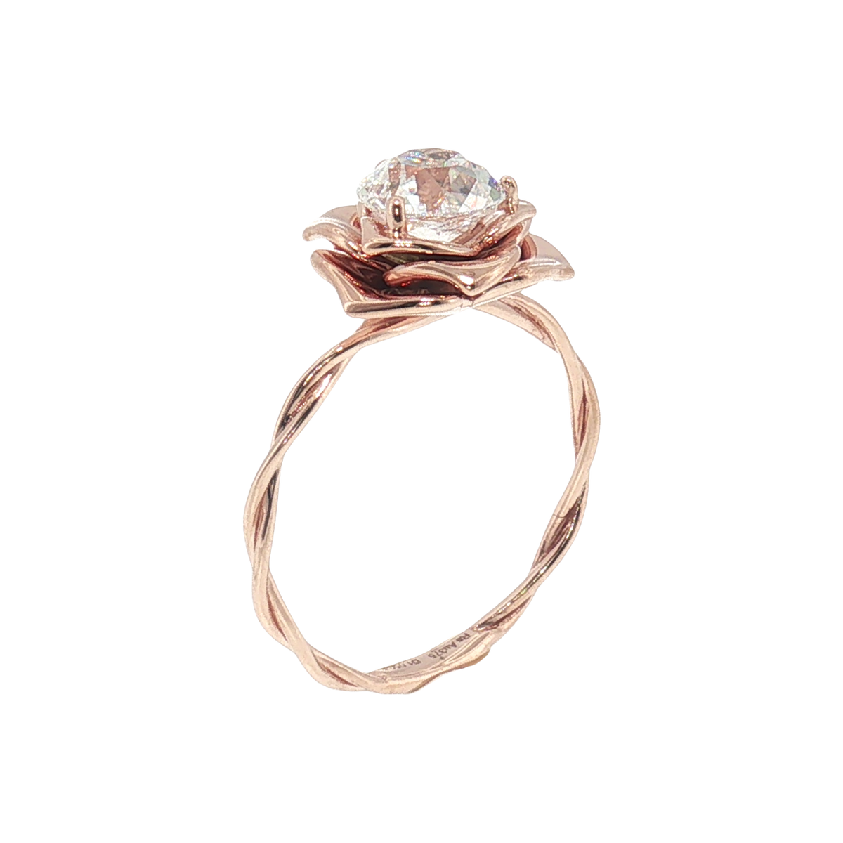 LGR012 - [Setting Only] Floral Rose Solitaire Engagement Ring