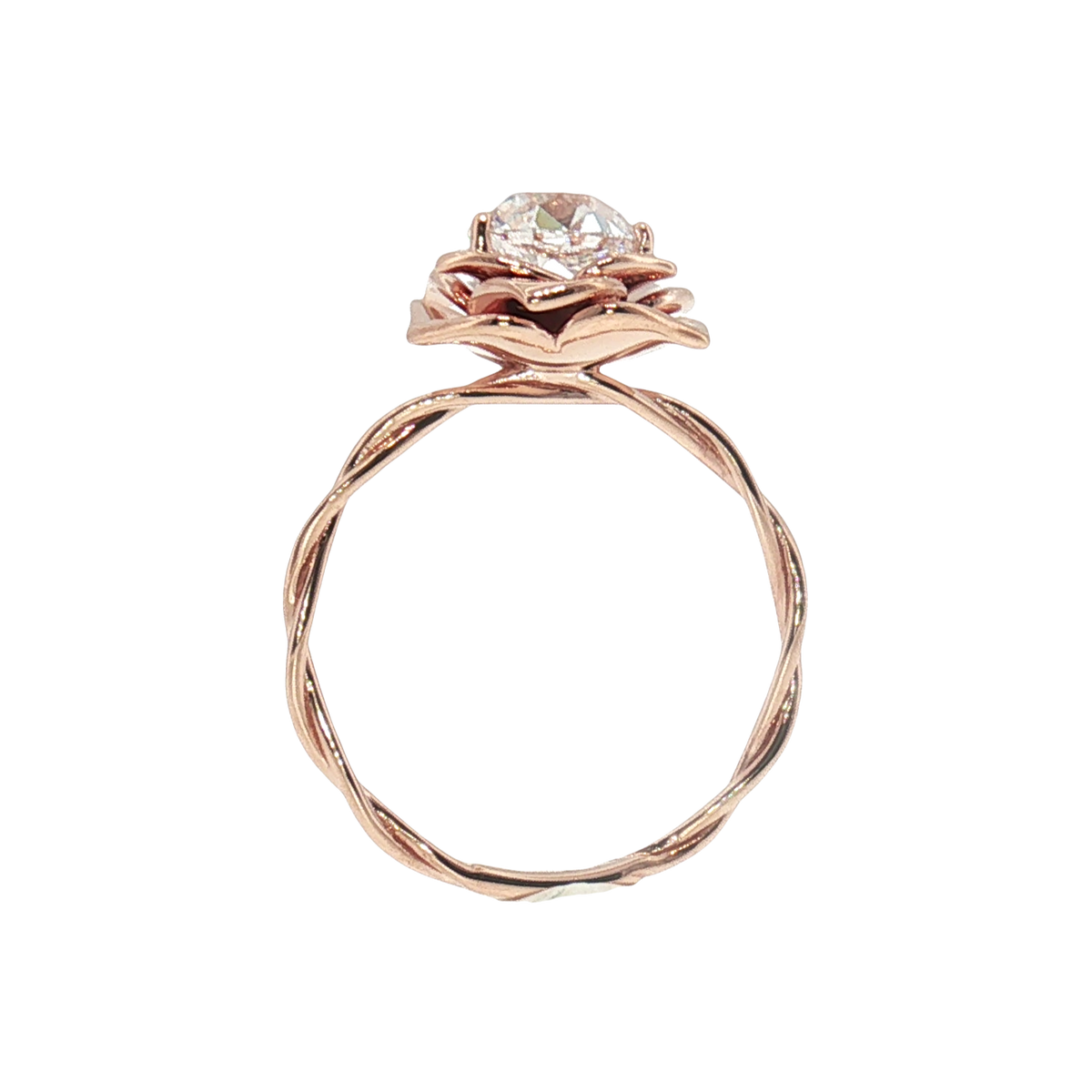 LGR012 - [Setting Only] Floral Rose Solitaire Engagement Ring