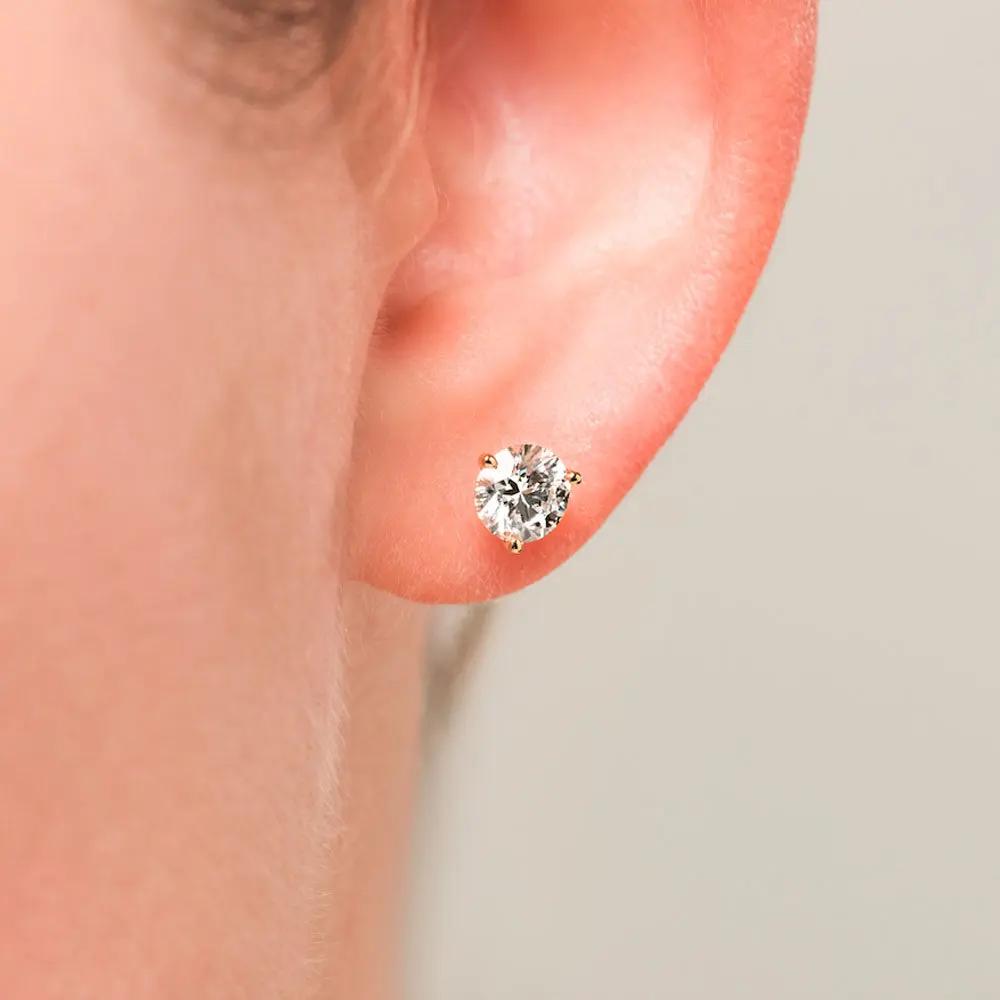 Three Prong Classic Stud Earrings (Setting Only) - DC001 CHARLISA™