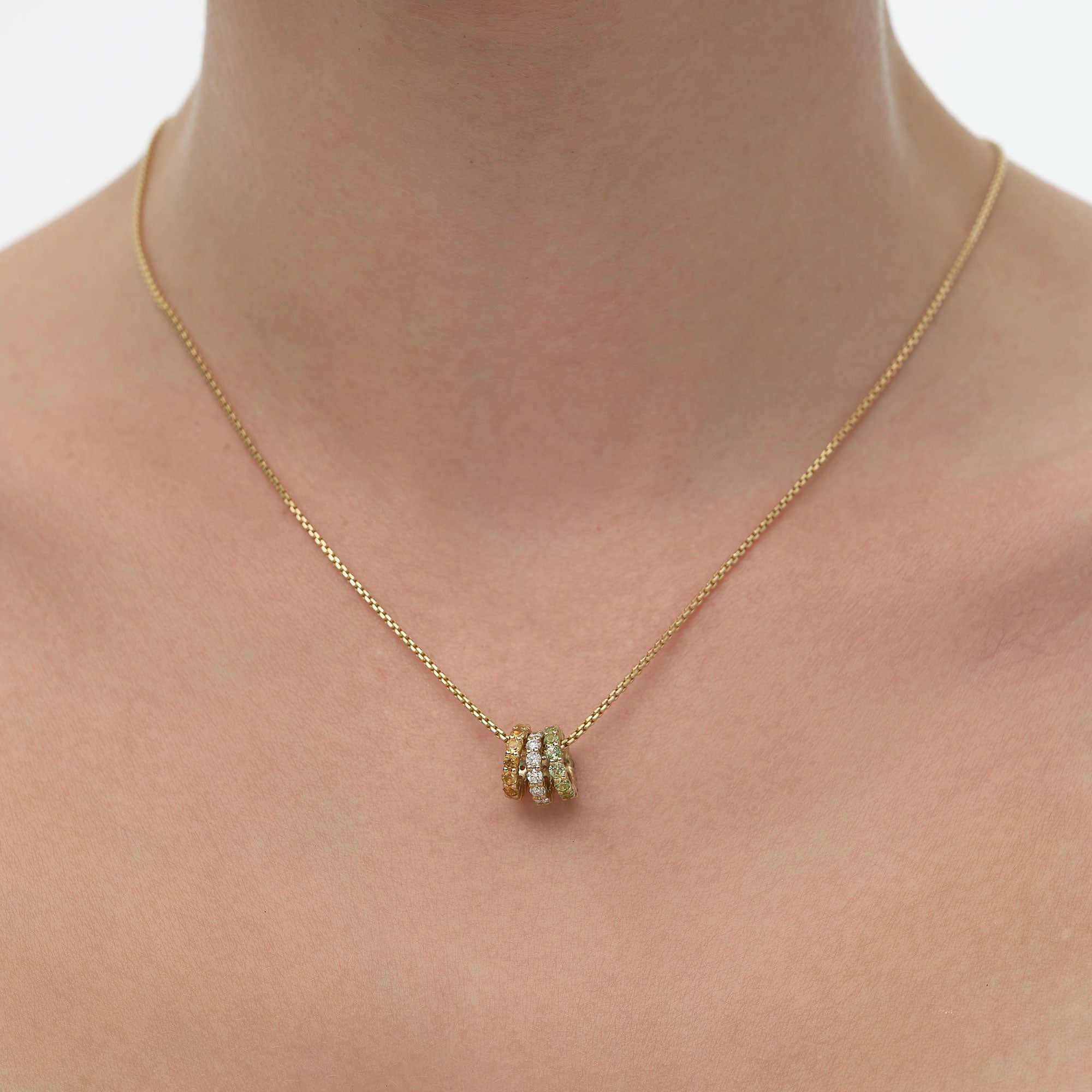 OBFJ0253 - 14k Ruby Rondelle Charm 5