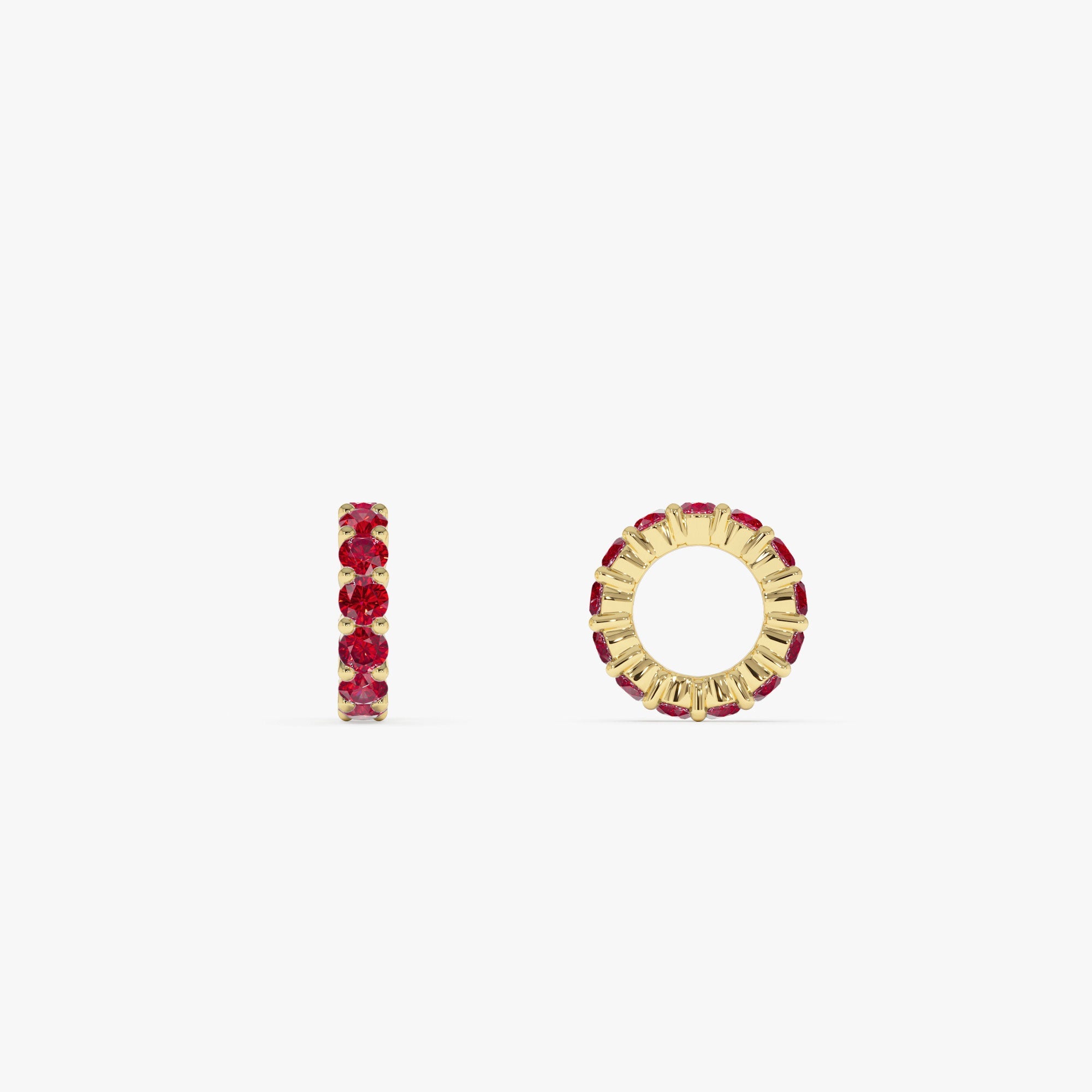 OBFJ0253 - 14k Ruby Rondelle Charm 1