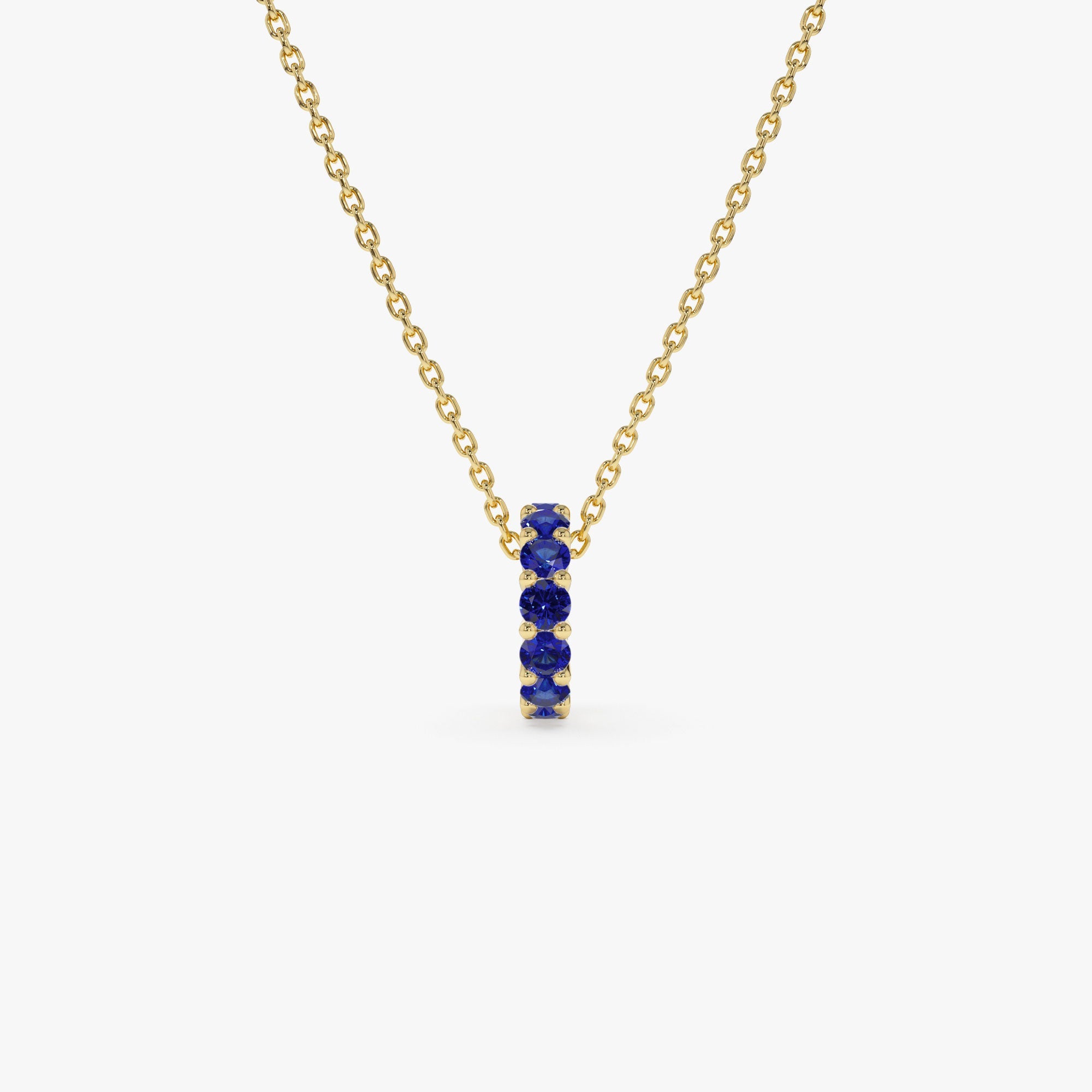 OBFJ0252 - 14k Sapphire Rondelle Charm 7