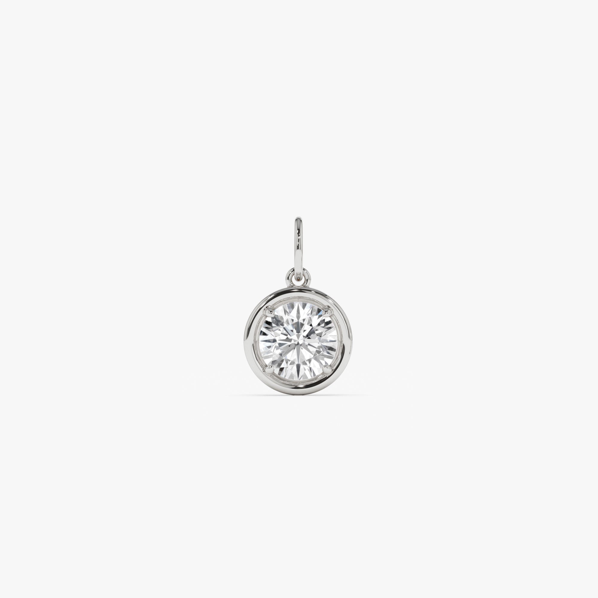 OBFJ0268 - 1 CTW 14k Round Shaped Lab Grown Diamond Pendant Necklace - Alira 3