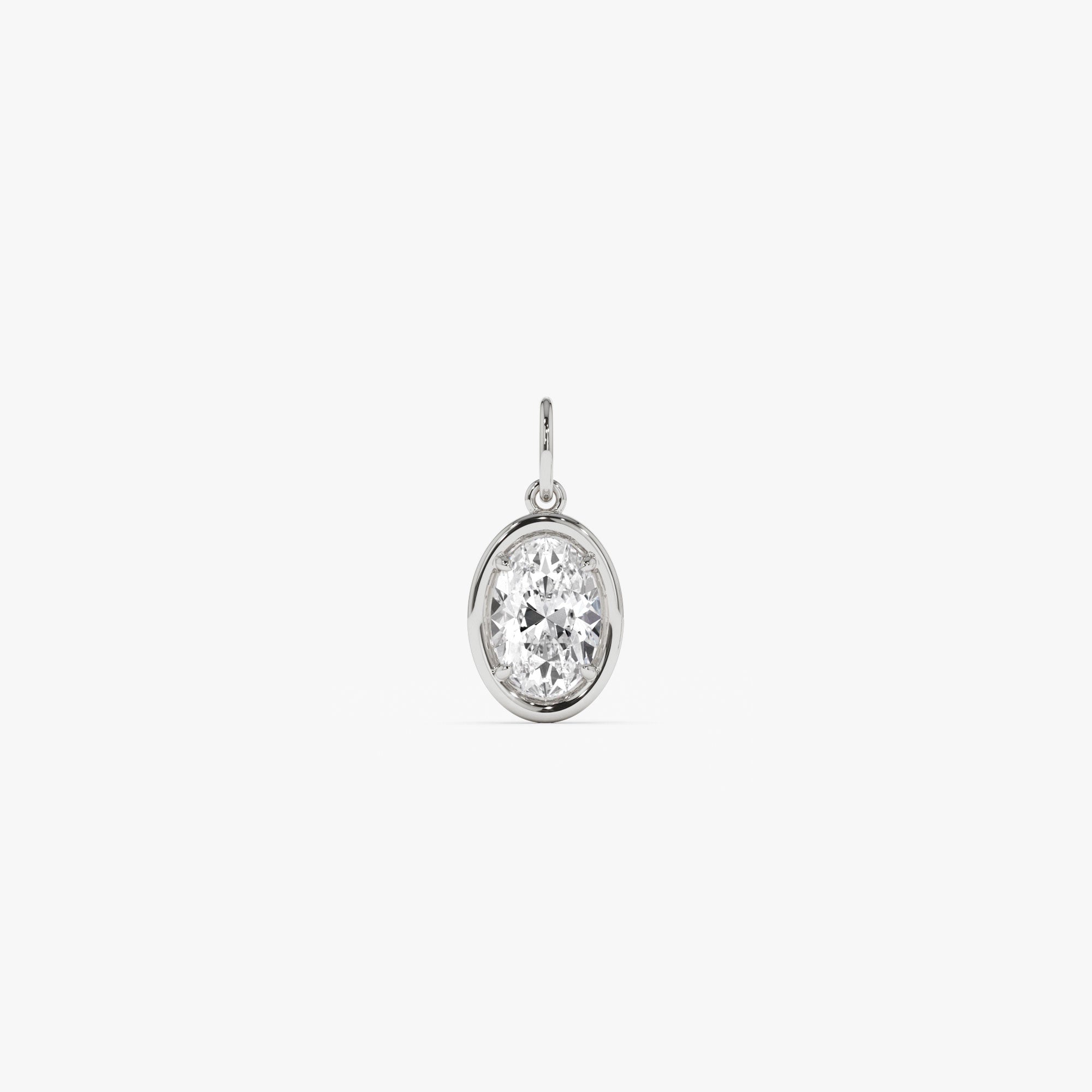 OBFJ0267 - 1 CTW 14k Oval Shaped Lab Grown Diamond Pendant Necklace - Bindi 4