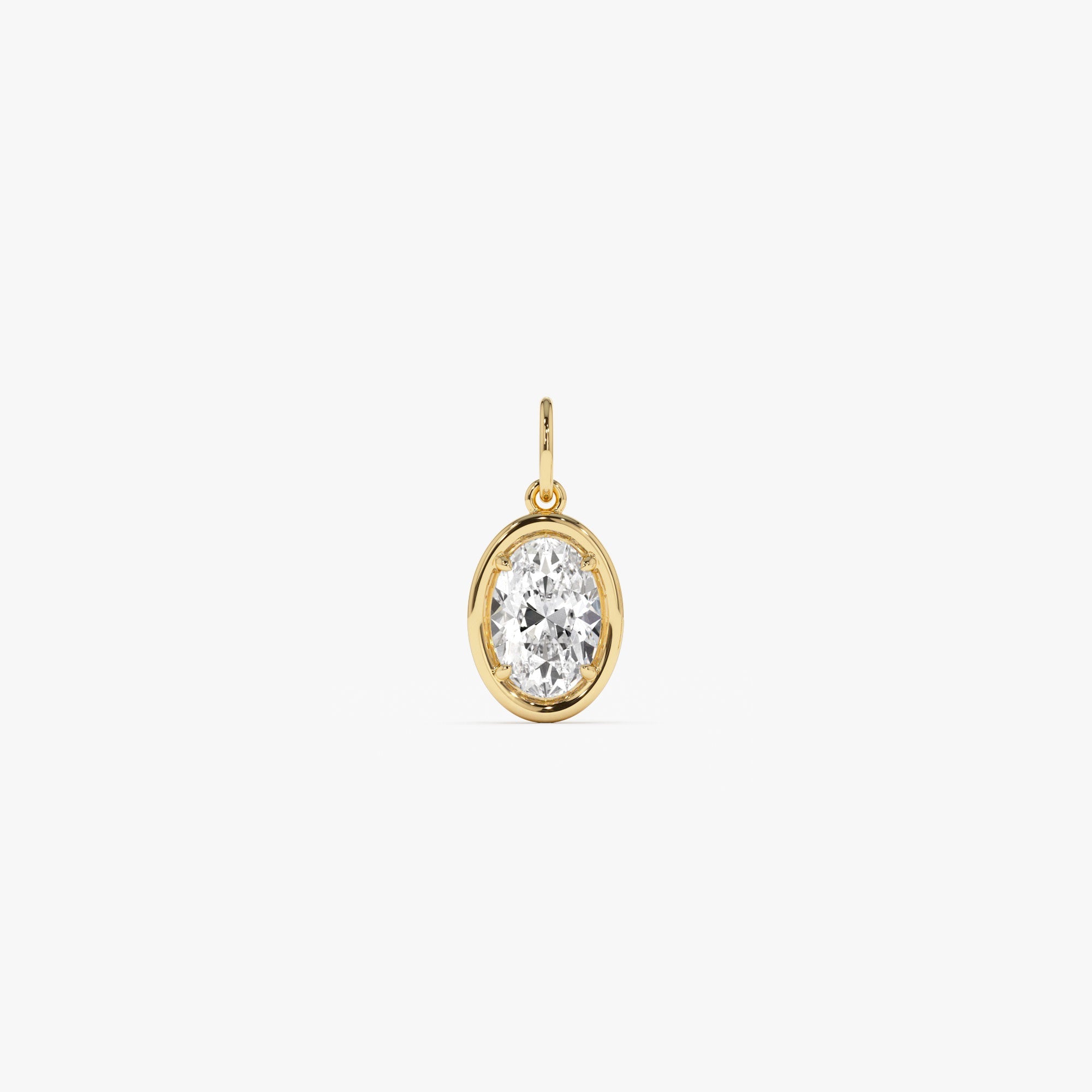 OBFJ0267 - 1 CTW 14k Oval Shaped Lab Grown Diamond Pendant Necklace - Bindi 5