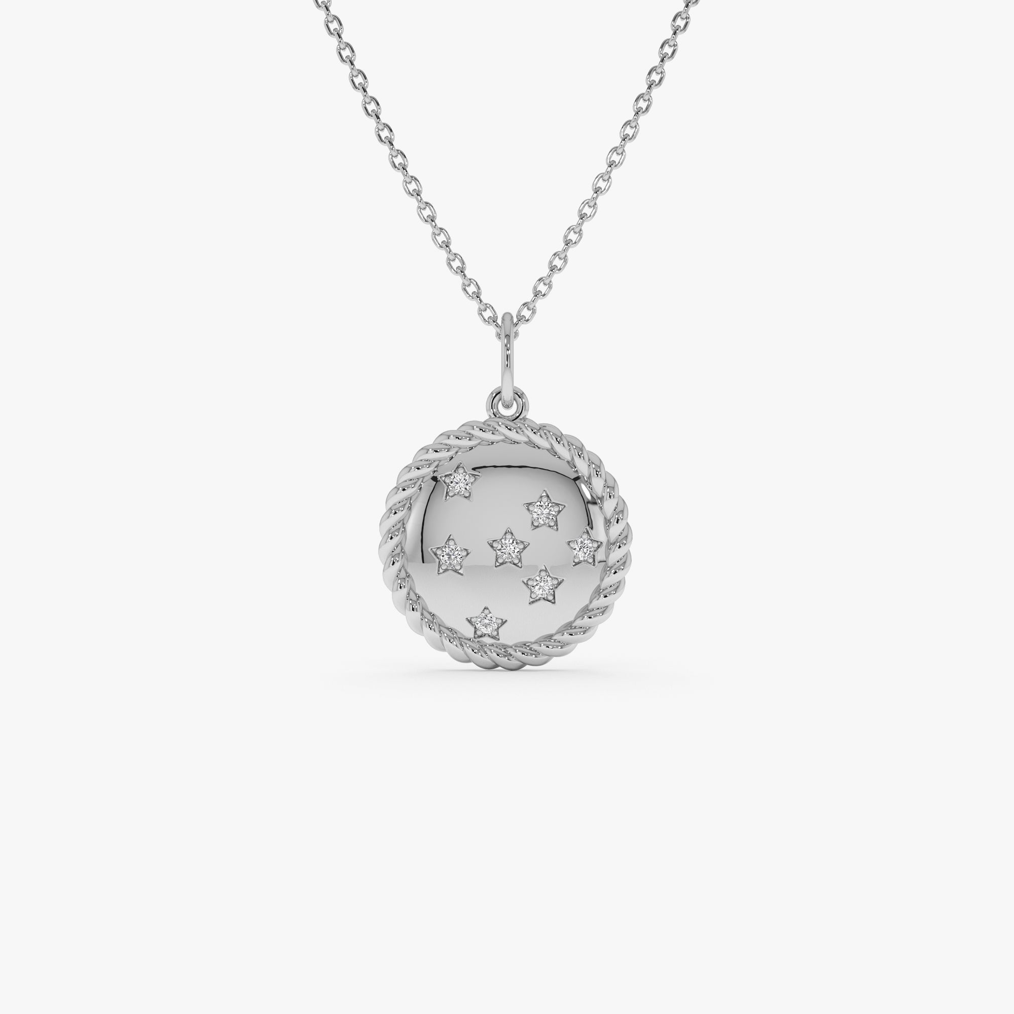 OBFJ0308 - 14k Star Setting Diamond Star Charm 2