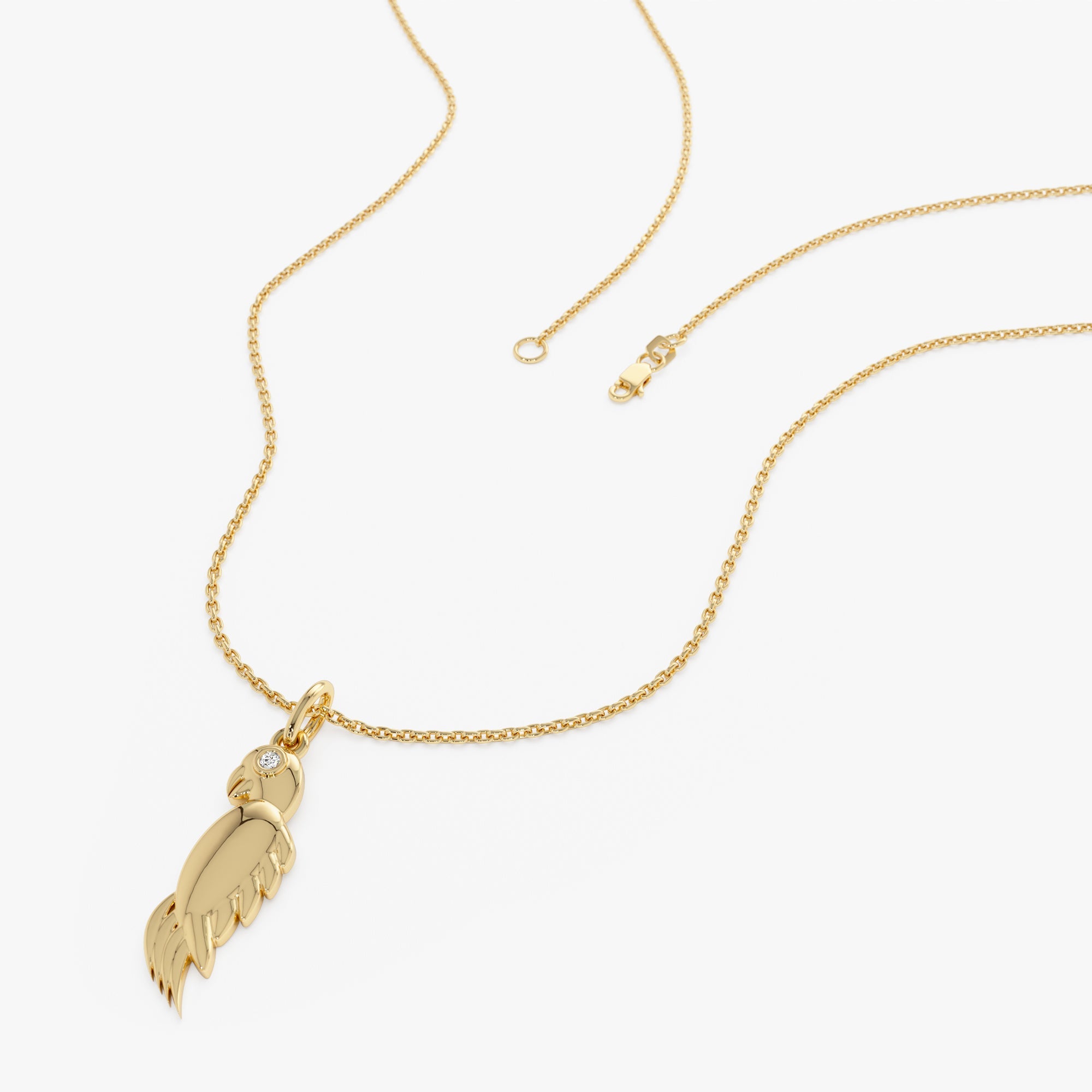 OBFJ0307 - 14k Bird Charm with Diamond Accent 4