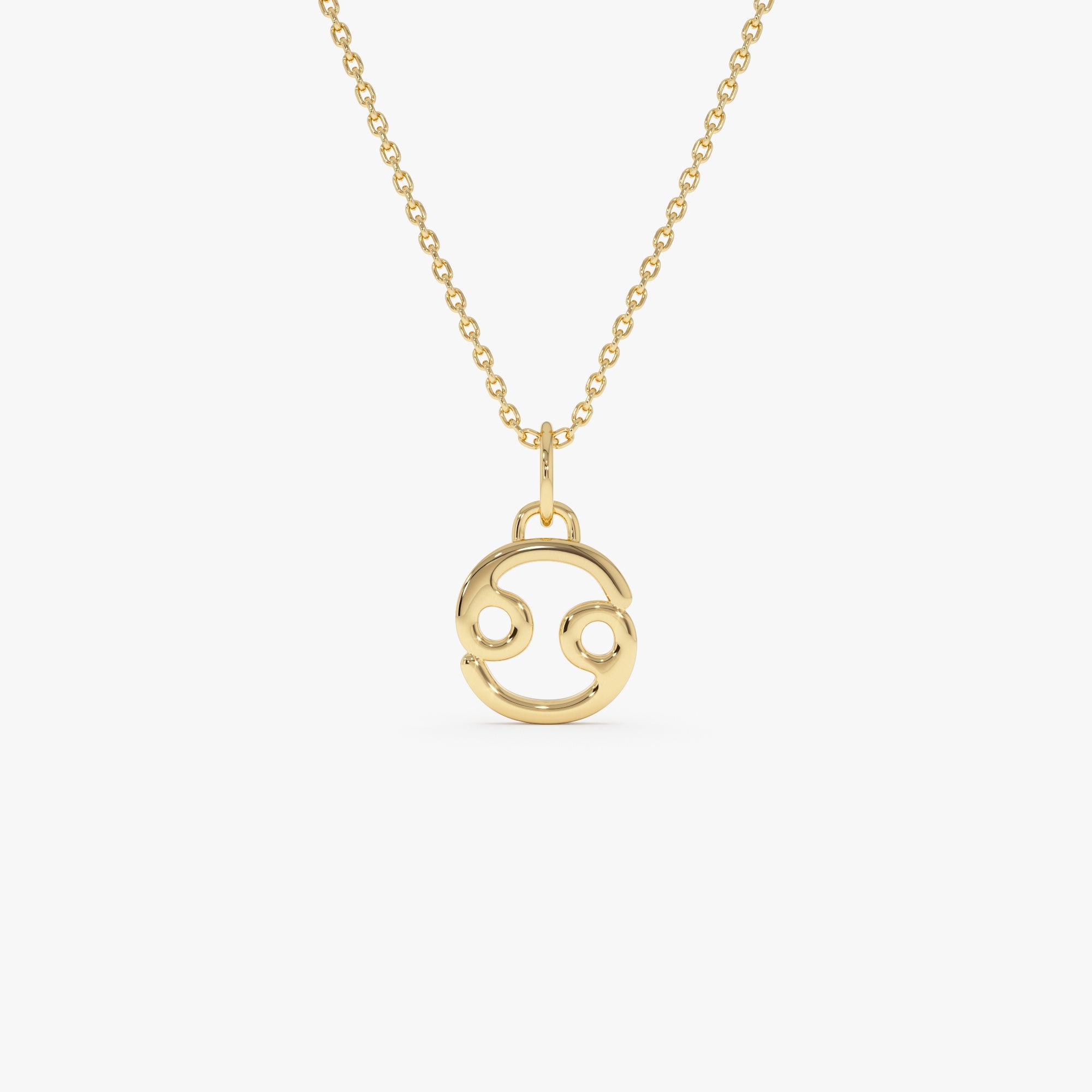 OBFJ0715 - 14K Cancer Zodiac Charm Necklace 1
