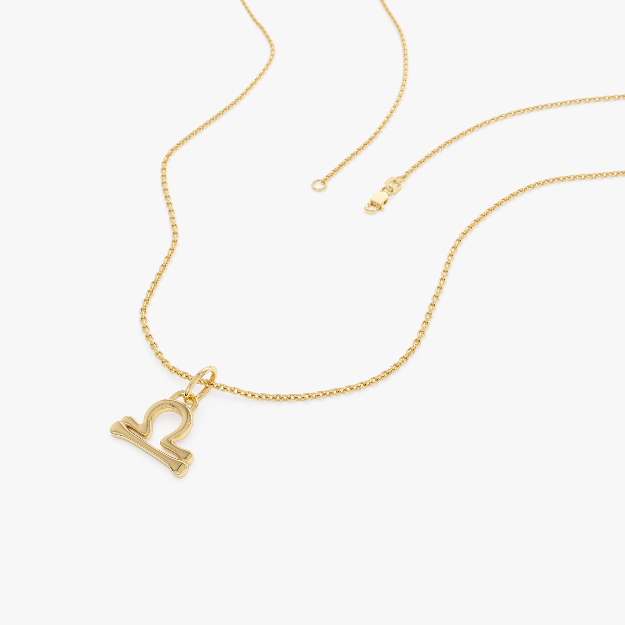 OBFJ0711 - 14K Libra Zodiac Charm Necklace 4