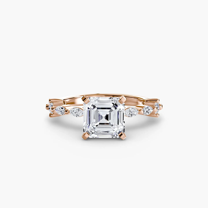 Solitaire with Eternity Pavé Roselle Jewelry