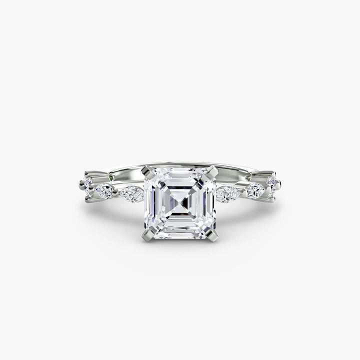 Solitaire with Eternity Pavé Roselle Jewelry