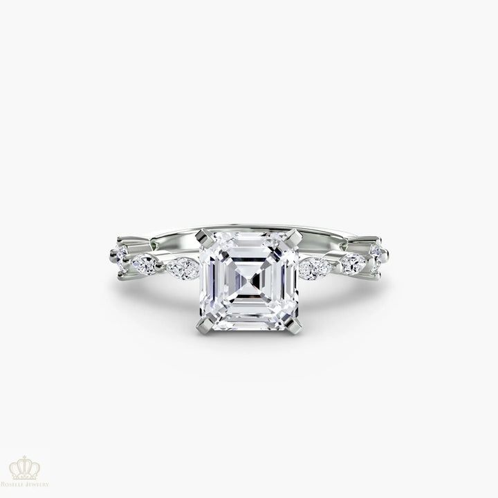 Solitaire with Eternity Pavé Roselle Jewelry