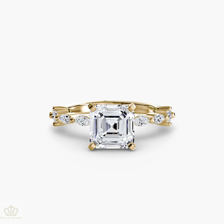Solitaire with Eternity Pavé Roselle Jewelry