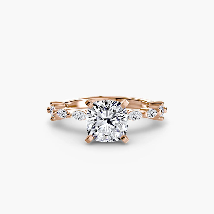 Solitaire with Eternity Pavé Roselle Jewelry
