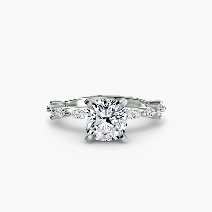 Solitaire with Eternity Pavé Roselle Jewelry