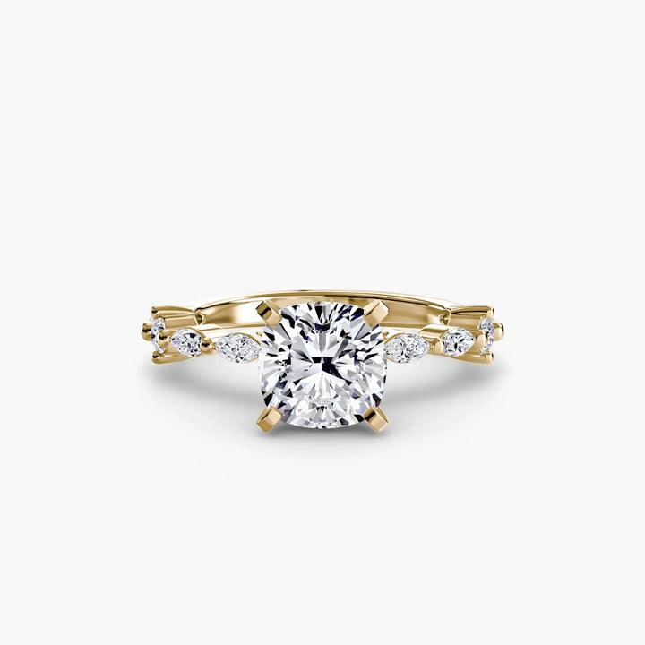 Solitaire with Eternity Pavé Roselle Jewelry