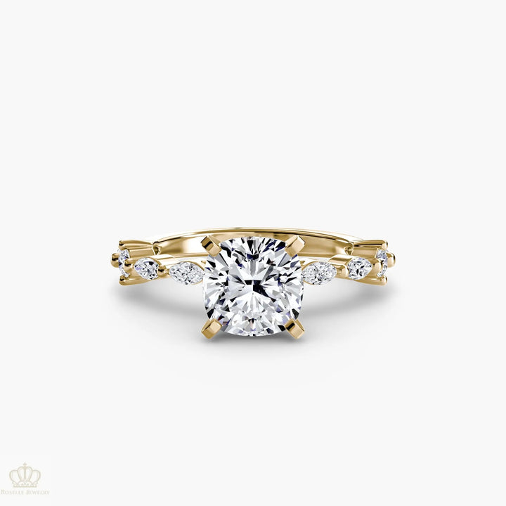 Solitaire with Eternity Pavé Roselle Jewelry