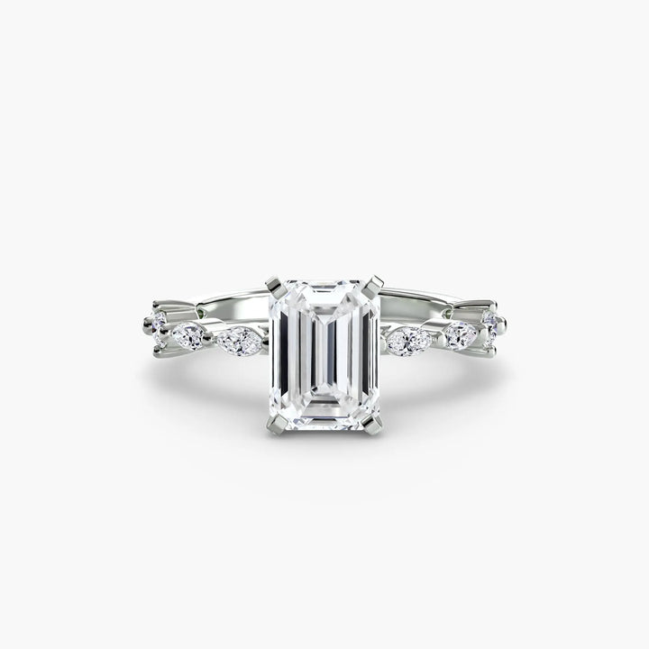 Solitaire with Eternity Pavé Roselle Jewelry