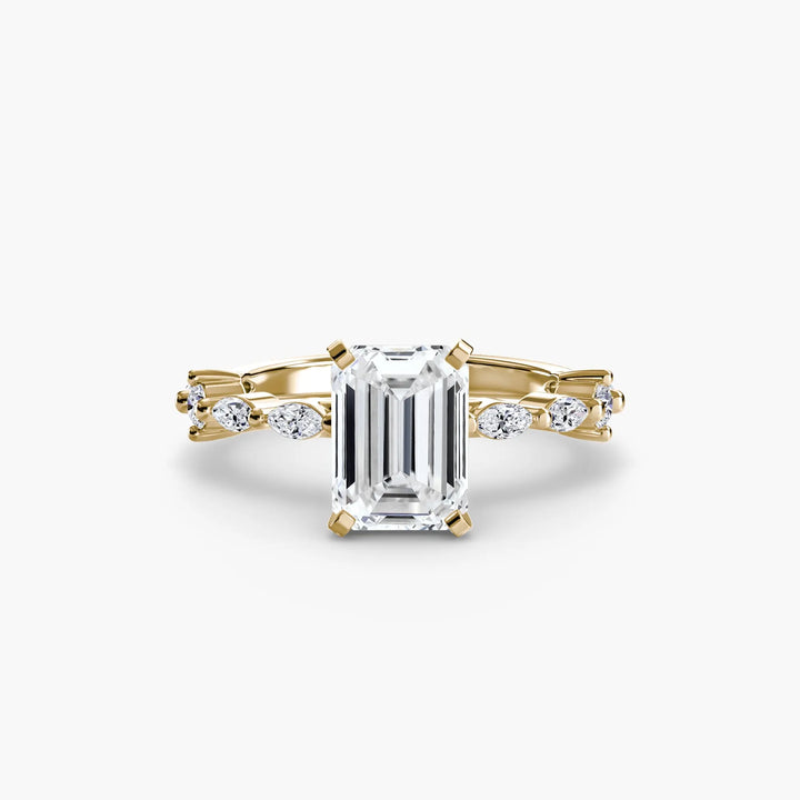 Solitaire with Eternity Pavé Roselle Jewelry