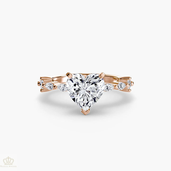 Solitaire with Eternity Pavé Roselle Jewelry