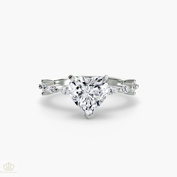 Solitaire with Eternity Pavé Roselle Jewelry
