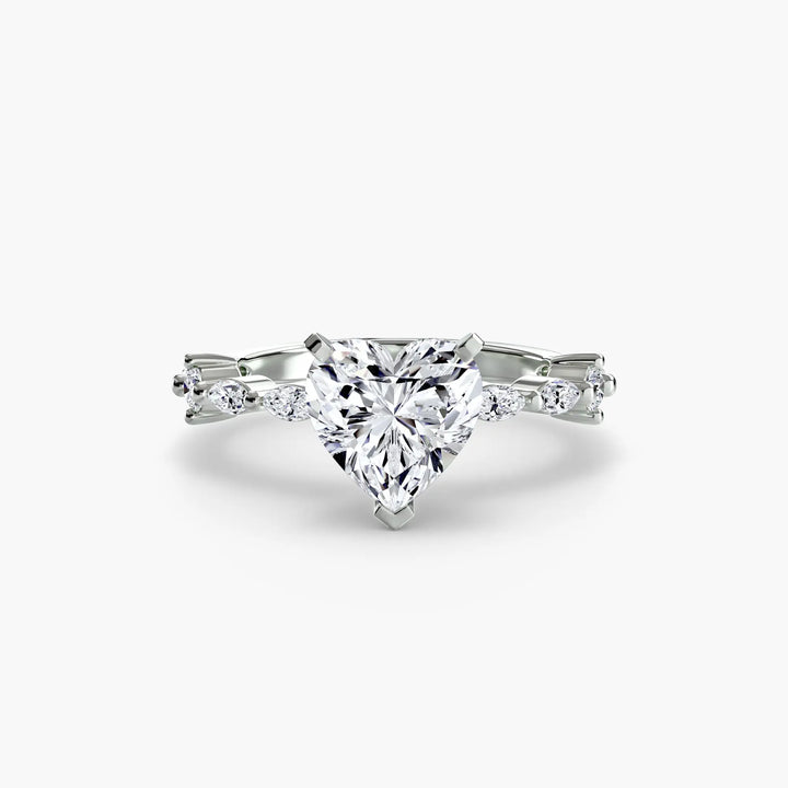 Solitaire with Eternity Pavé Roselle Jewelry