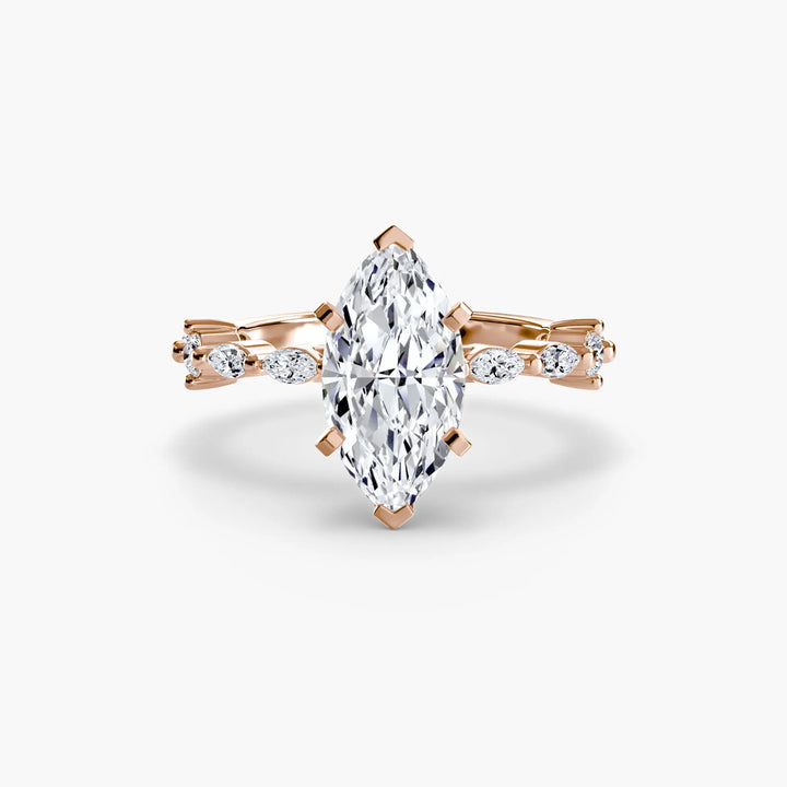 Solitaire with Eternity Pavé Roselle Jewelry