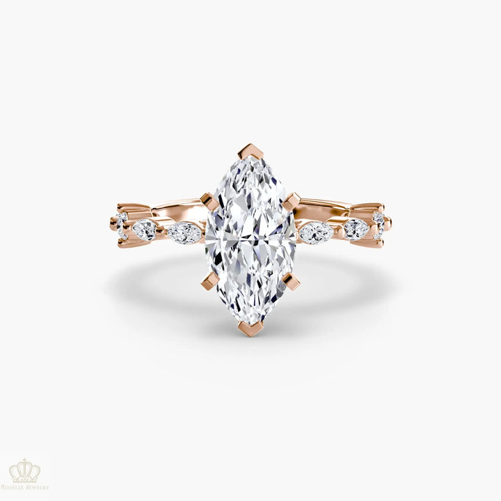Solitaire with Eternity Pavé Roselle Jewelry